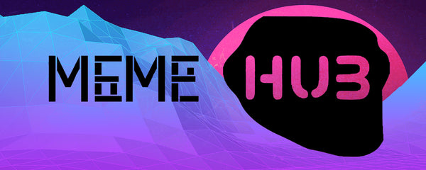 meme hub store logo background banner